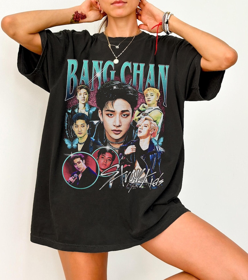 Stray Kids Bangchan Retro T-shirt - stray kids shirt - Kpop Tshirt - Kpop Gift For her or him - Skz Shirt 5000