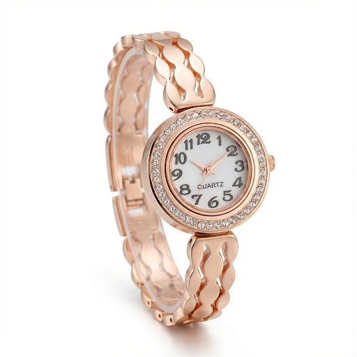 Elegant Rose Gold Plated Quartz Watch