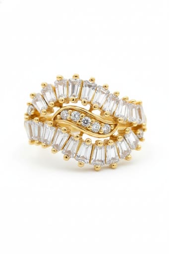 Lunaleaf’s Anti turnishing gold plated with drops ring