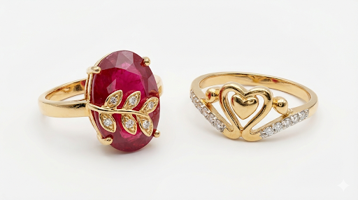 Elegant Gold-Plated Ring Set