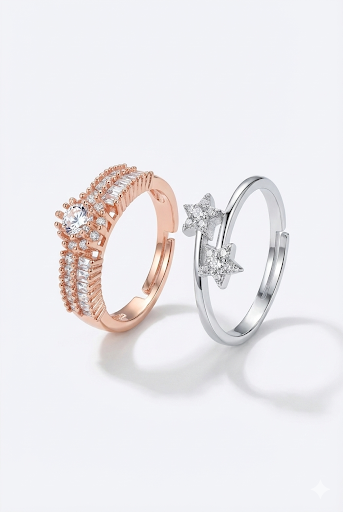 Elegant Dual Ring Set