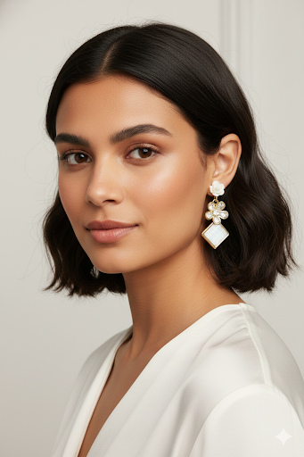 Elegant Floral Drop Earrings