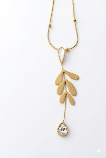 Elegant Gold Leaf Necklace