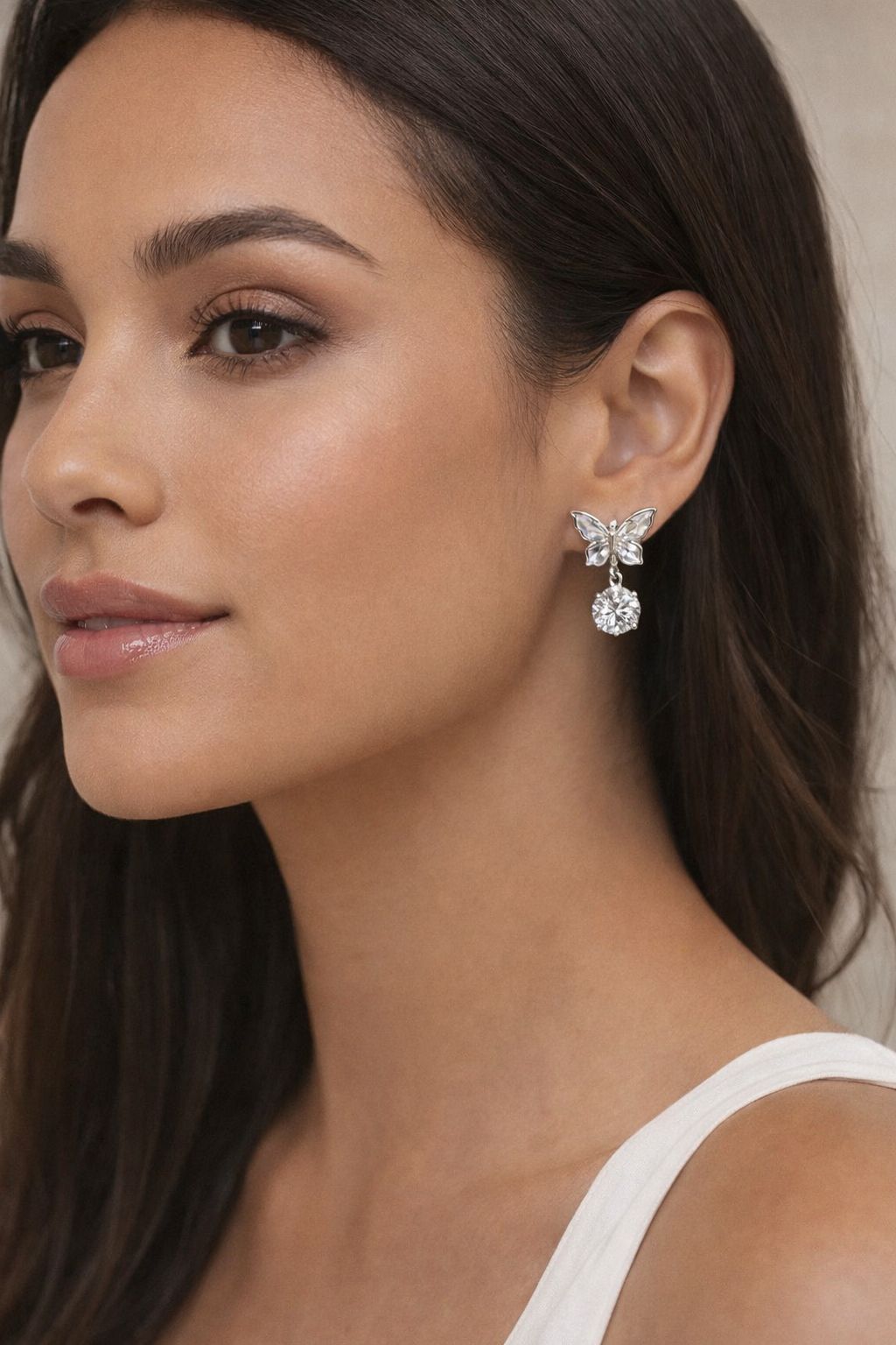 Butterfly Crystal Stud Earrings