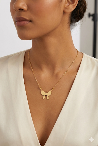 Gold Butterfly Necklace