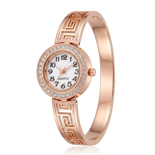 Elegant Rose Gold Plated Quartz Watch