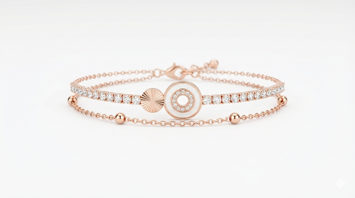 Elegant Rose Gold Plated Bracelet