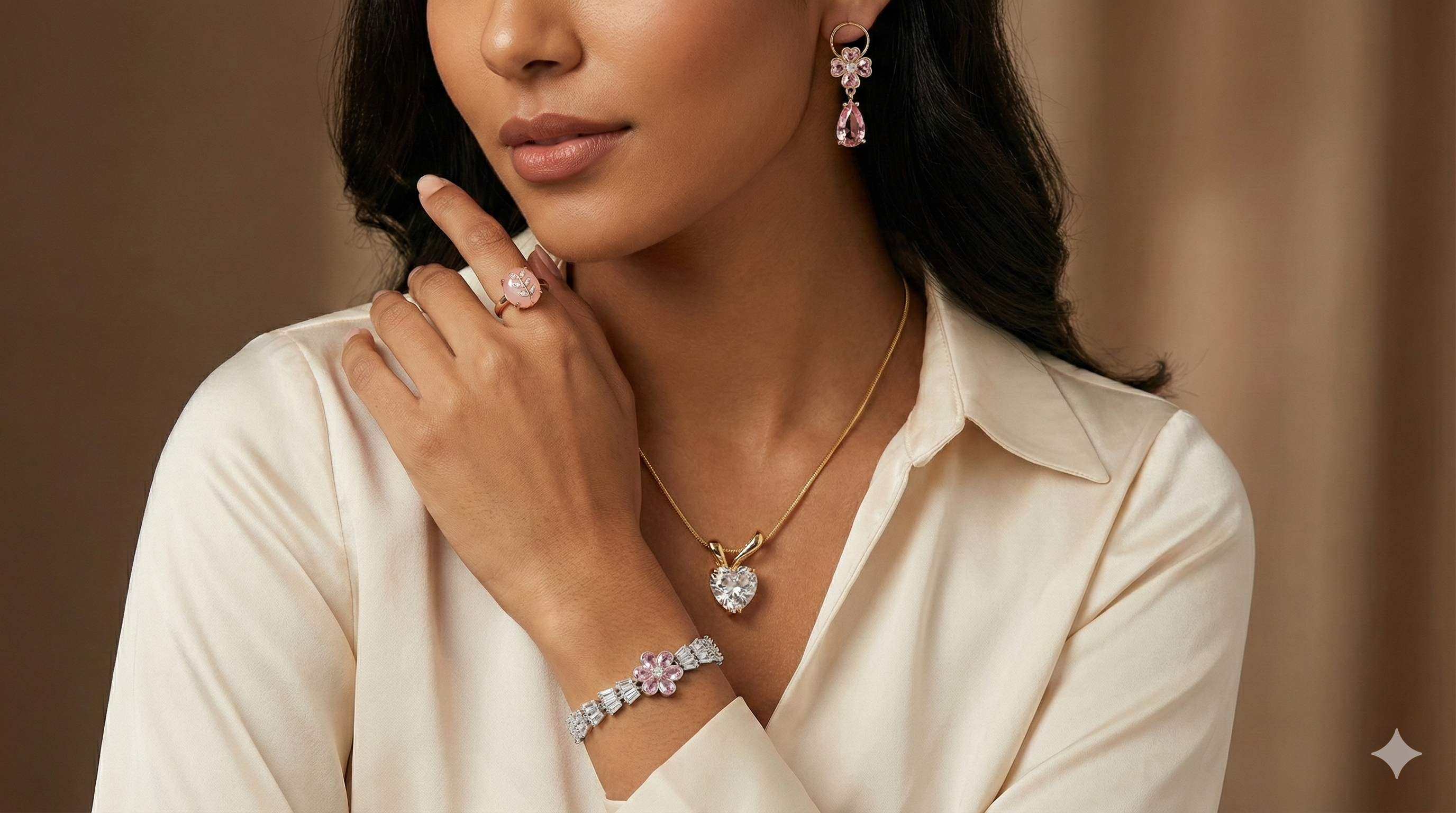 Elegant Pink Jewelry Set