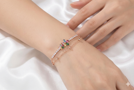 Floral Gemstone Bracelet