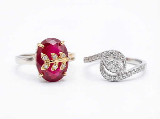 Elegant Gemstone Rings Set