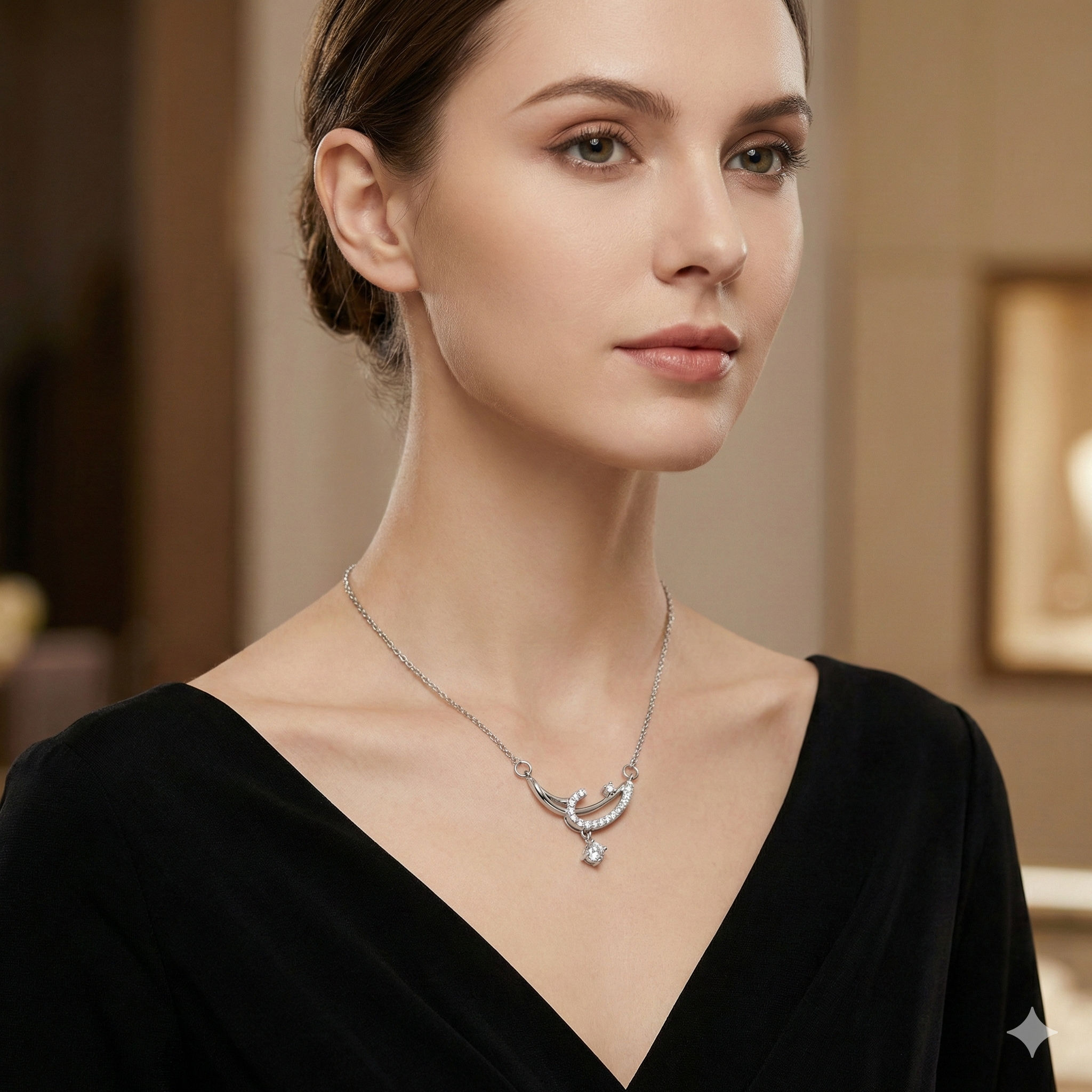 Elegant Silver Pendant Necklace