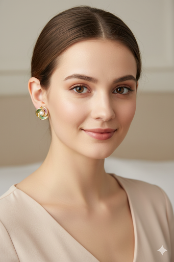 Elegant Floral Pearl Earrings