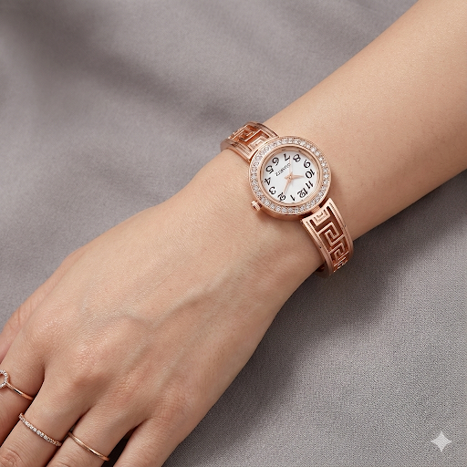 Elegant Rose Gold Plated Quartz Watch