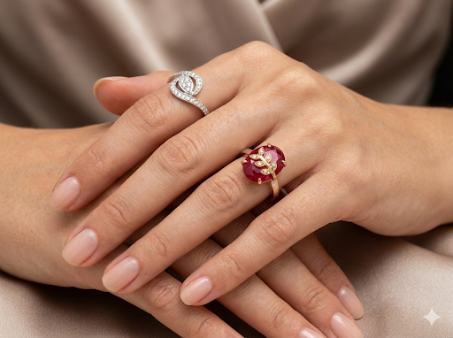 Elegant Gemstone Rings Set