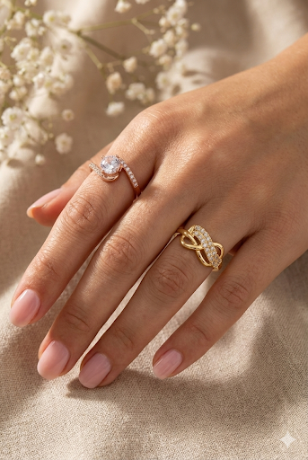 Elegant Adjustable Rings Set