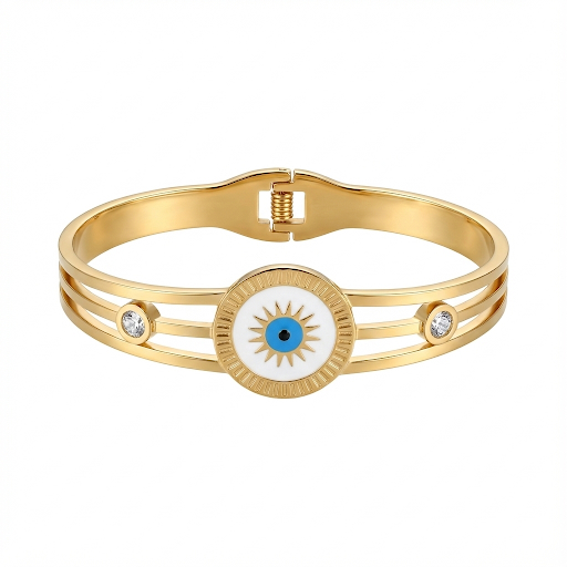 Gold Plated Evil Eye Bracelet