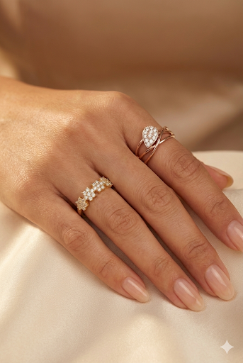 Elegant Diamond Ring Set