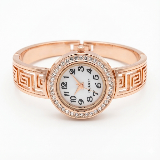 Elegant Rose Gold Plated Quartz Watch