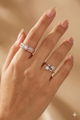 Elegant Dual Ring Set