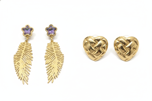 Elegant Gold Plated Earrings Set