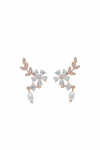 Elegant Floral Crystal Earrings
