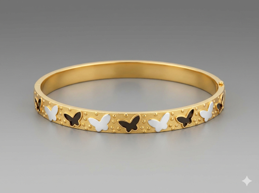 Gold Butterfly Charm Bracelet