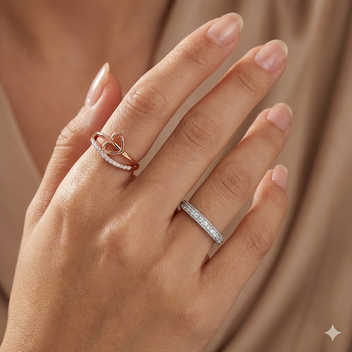 Elegant Dual Ring Set