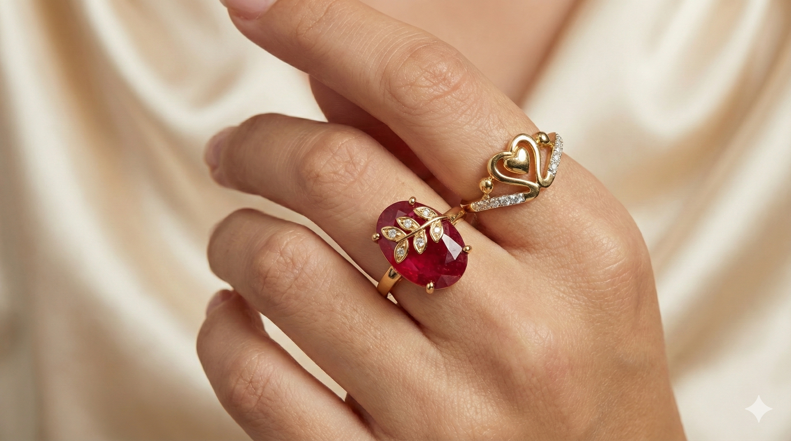 Elegant Gold-Plated Ring Set