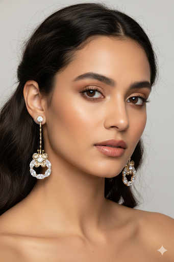 Elegant butterfly crystal earrings