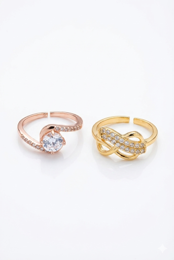Elegant Adjustable Rings Set