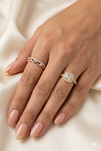 Elegant Diamond Ring Set