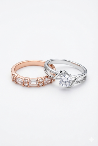 Elegant Diamond Ring Set