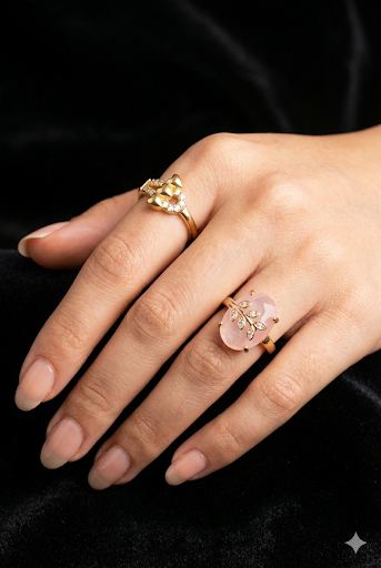 Elegant Gold-Plated Statement Rings