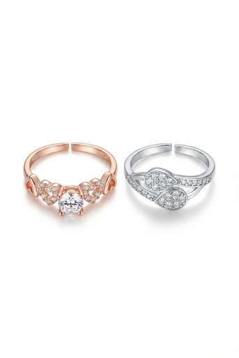 Elegant Adjustable Rings Set