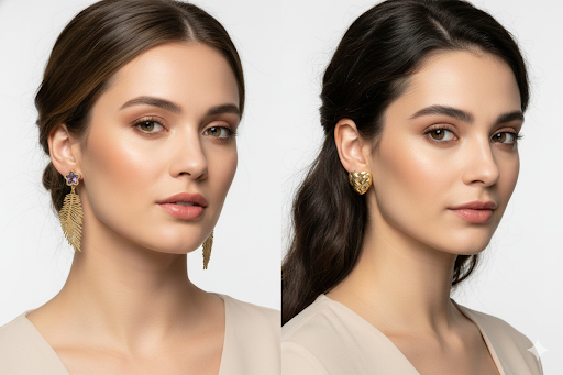 Elegant Gold Plated Earrings Set