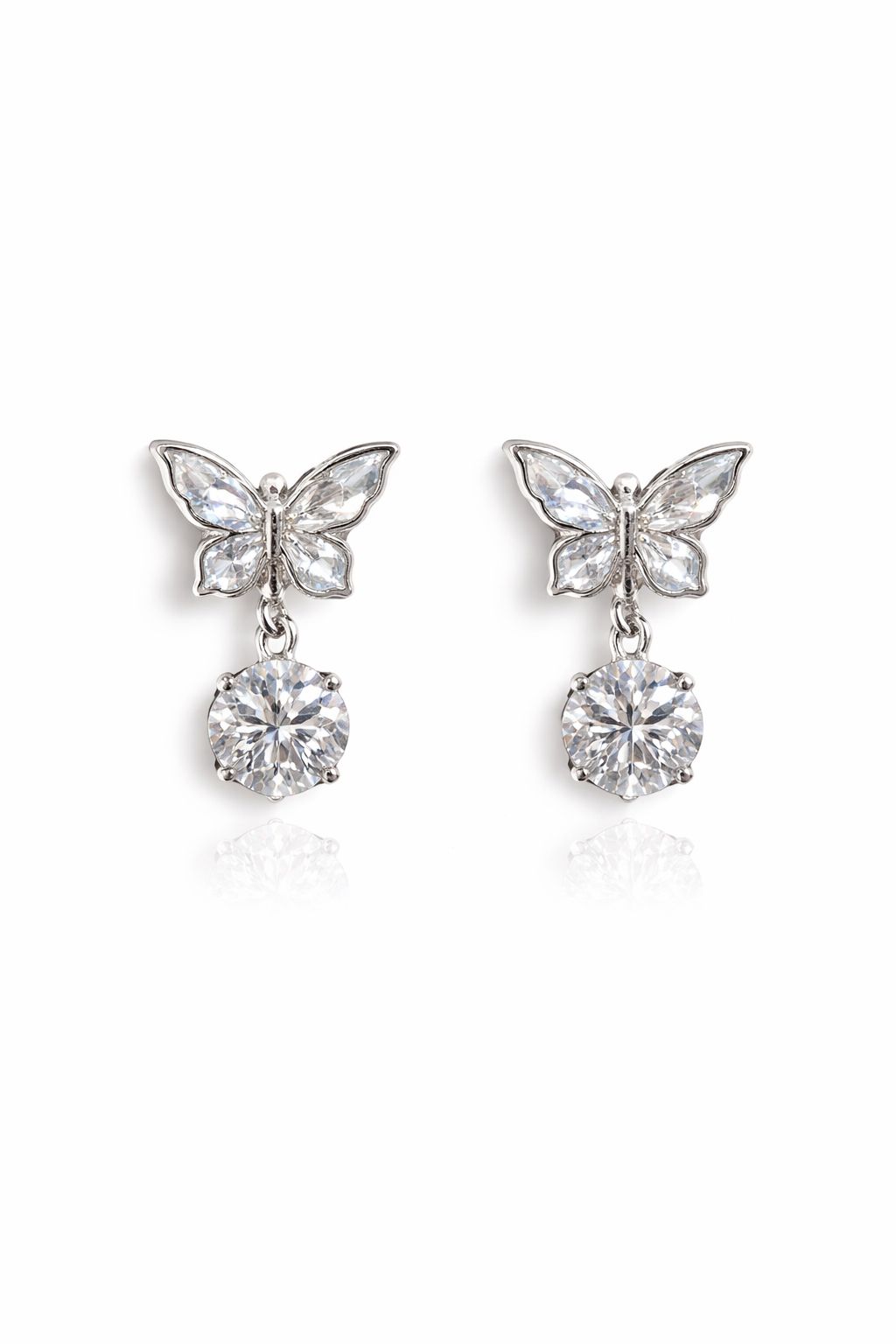 Butterfly Crystal Stud Earrings