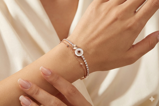 Elegant Rose Gold Plated Bracelet