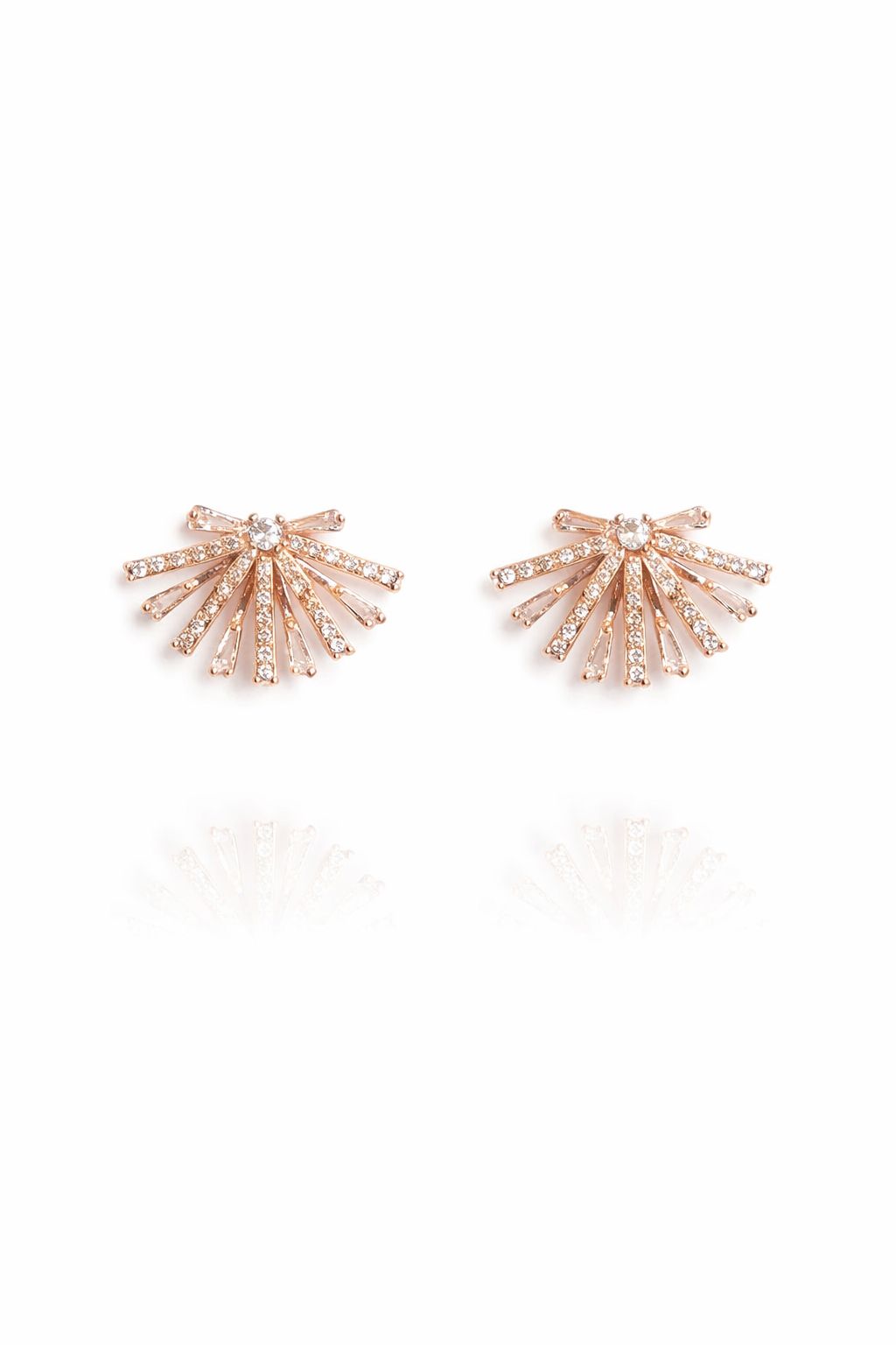 Rose Gold plated Radiant Stud Earrings