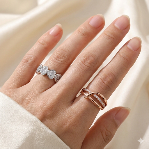 Elegant Heart & Dual Band Rings