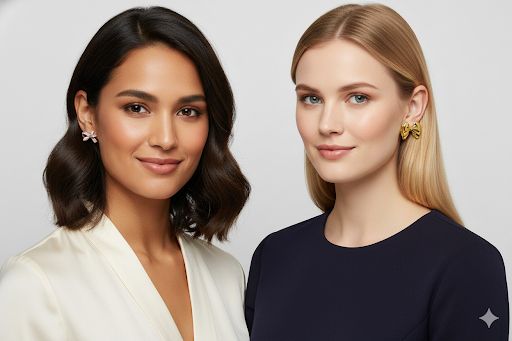 Elegant Bow-Shaped Earrings Set