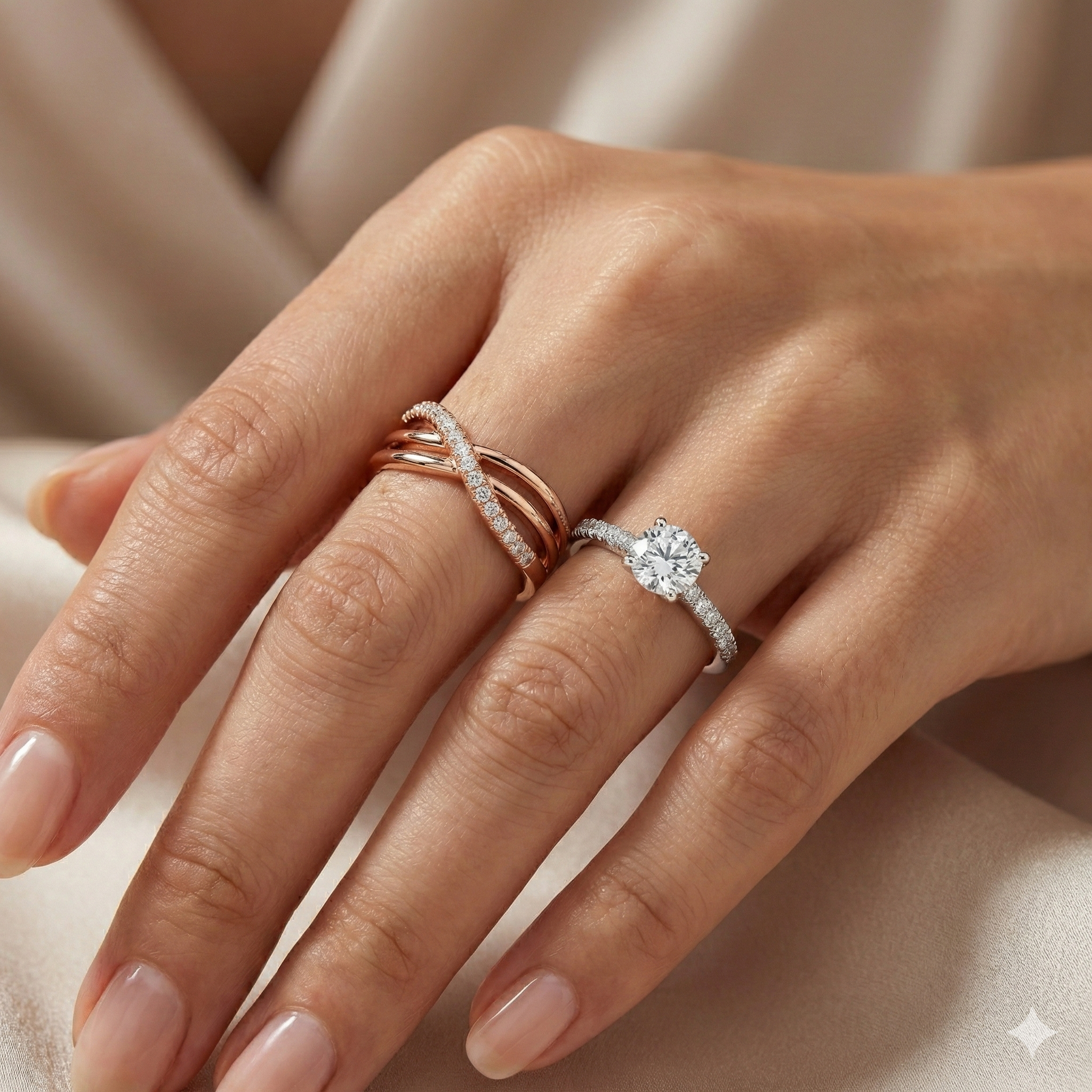 Luxury Diamond Ring Set