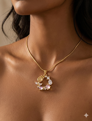 Elegant Gold Pendant Necklace