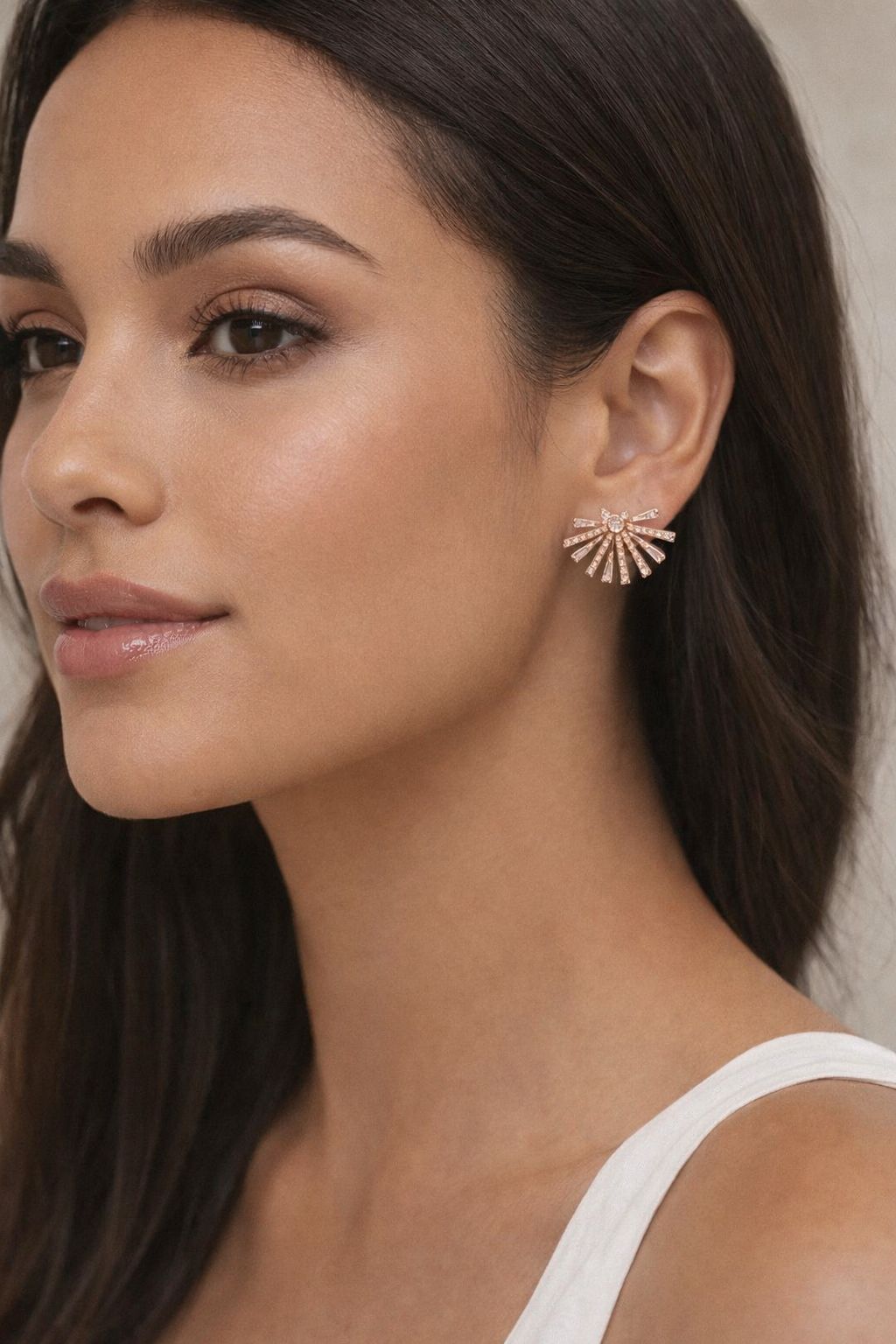 Rose Gold plated Radiant Stud Earrings