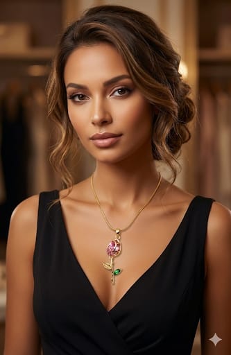 Rose Pendant Necklace