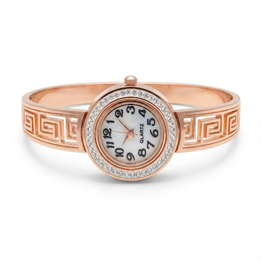 Elegant Rose Gold Plated Quartz Watch