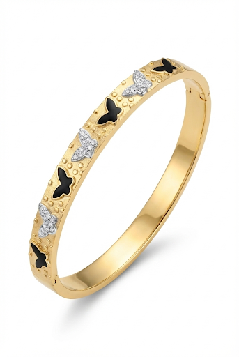 Gold plated Butterfly Bangle