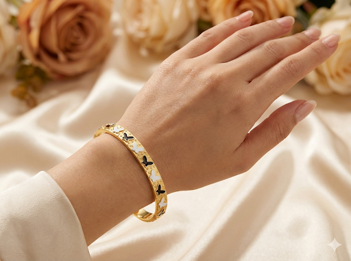 Gold Butterfly Charm Bracelet