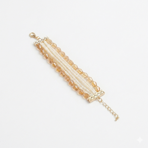 Crystal & Pearl Bead Bracelet