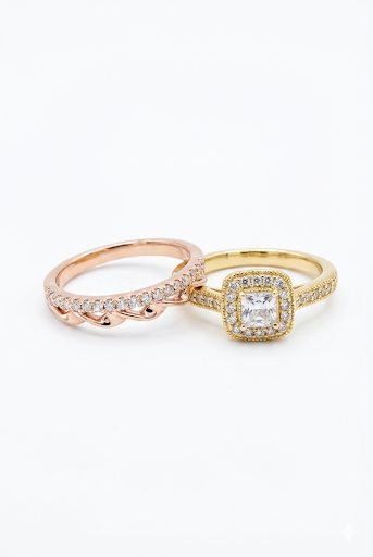 Elegant Diamond Ring Set