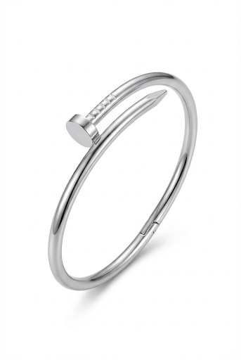 Silver plated Nail Bracelet